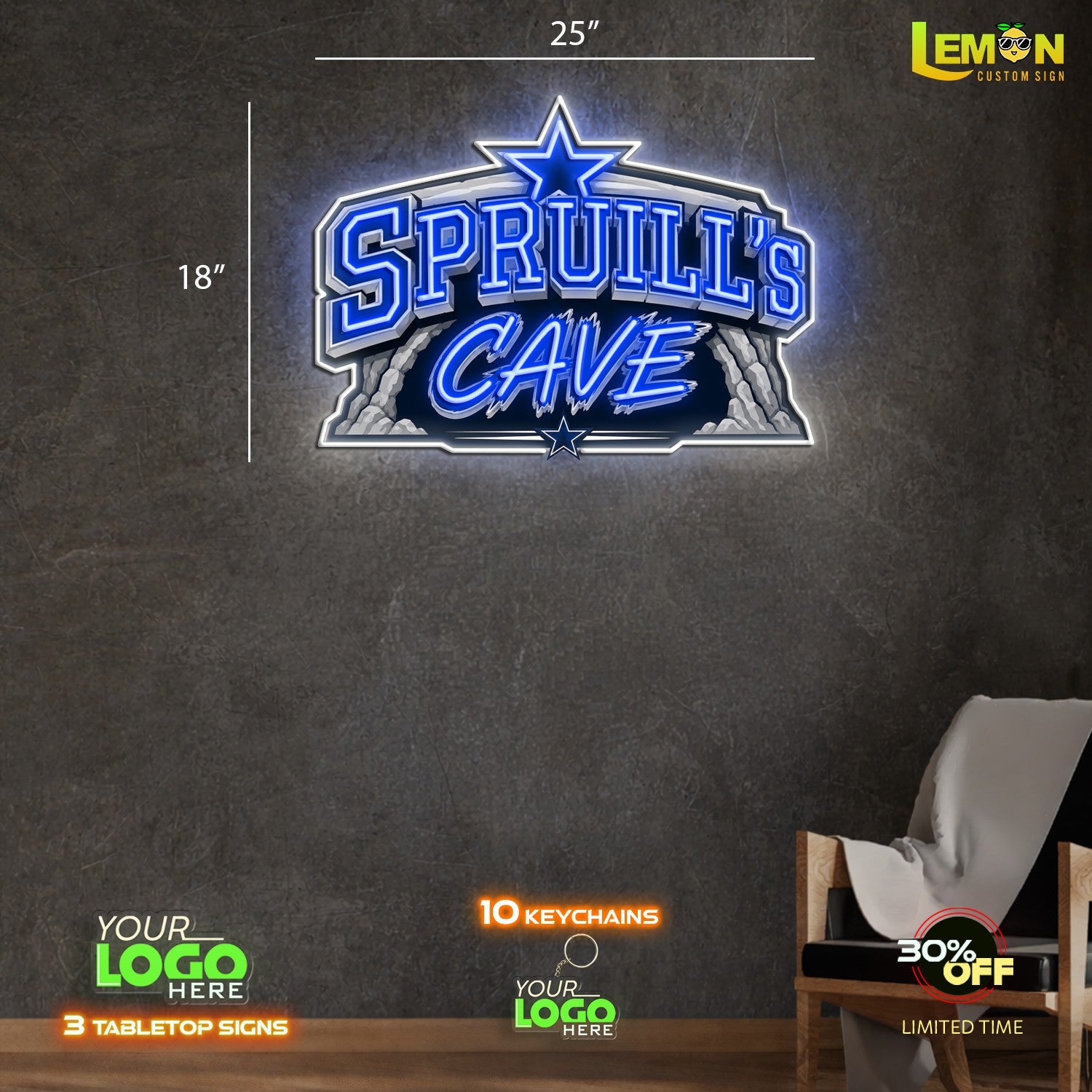 SPRUILL'S CAVE | LED NEON SIGN