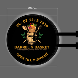 BARREL N BASKET| ILLUMINATED BLADE  SIGN