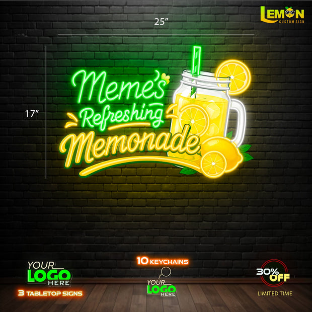 Meme's Refreshing Memonad | LED NEON SIGN