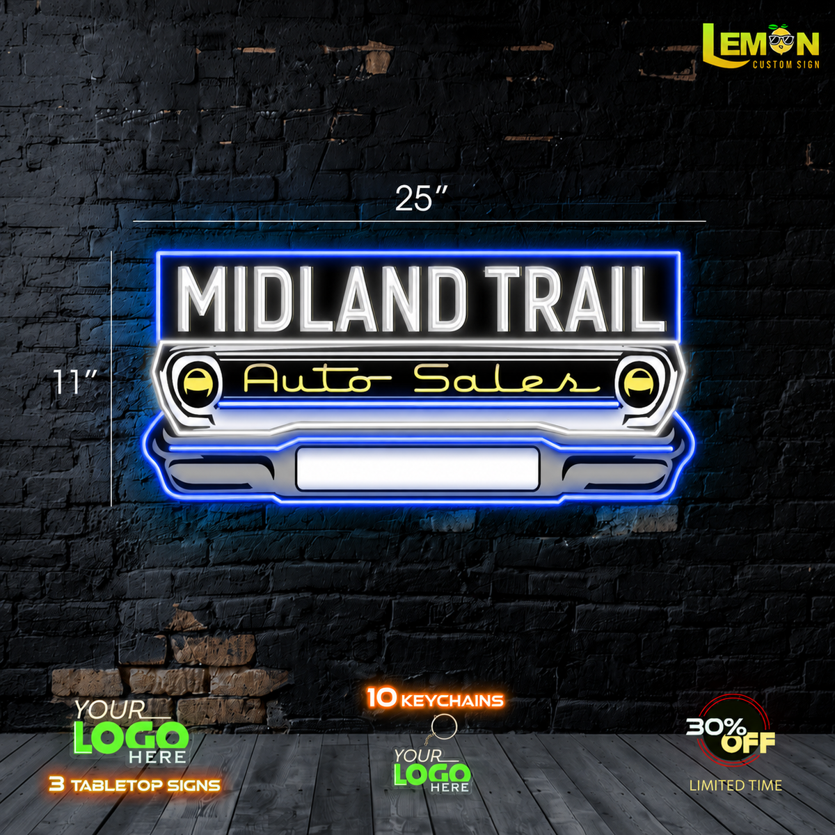 MIDLAND TRAIL - LED NEON SIGN
