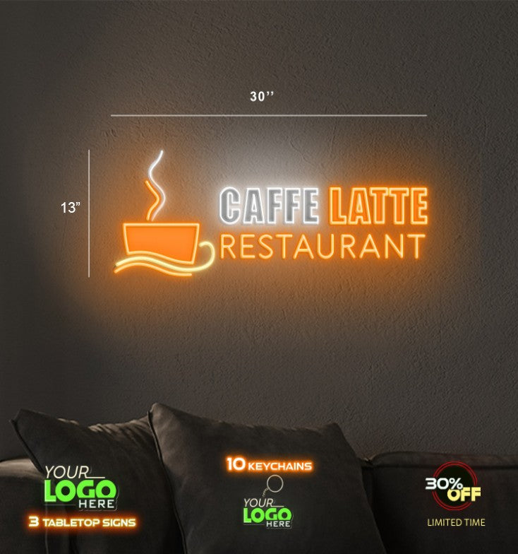 Mimosa Menu And Caffe Latte | LED NEON SIGN ( 2 SIGNS)