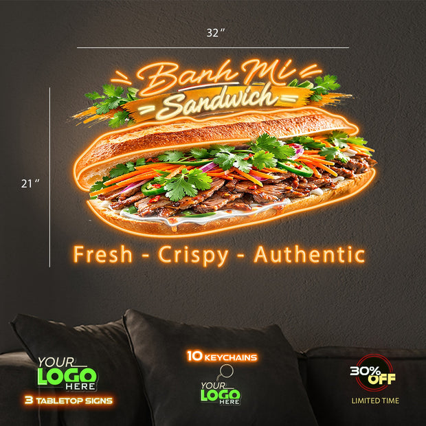 2 logos and 2 sandwiches | LED SIGN (TOTAL 4 SIGNS)