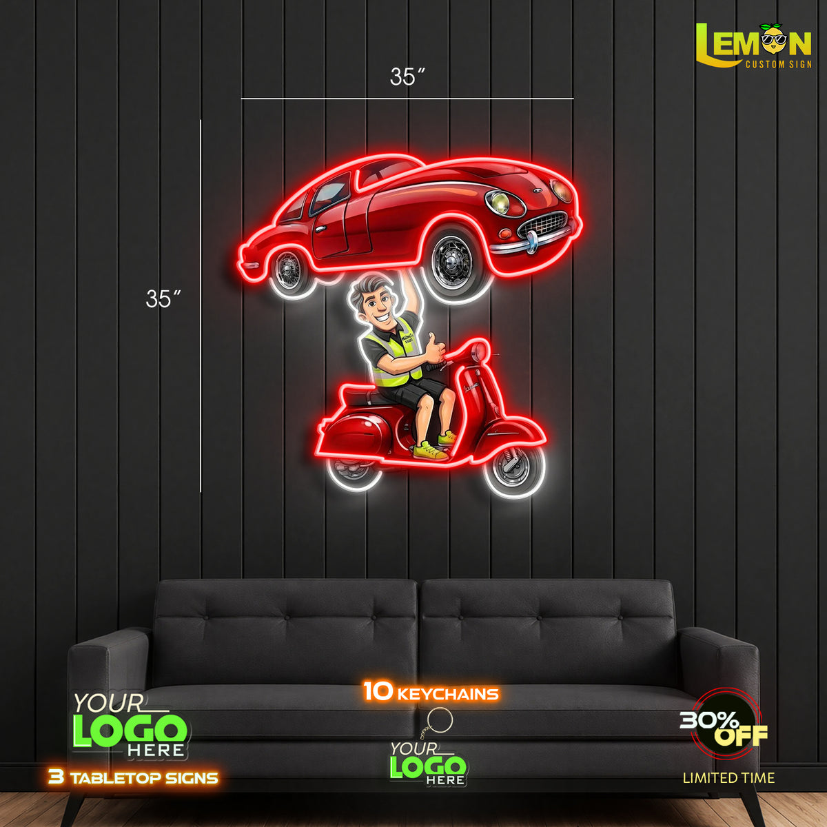 MOTOR AND CAR  | LED NEON SIGN