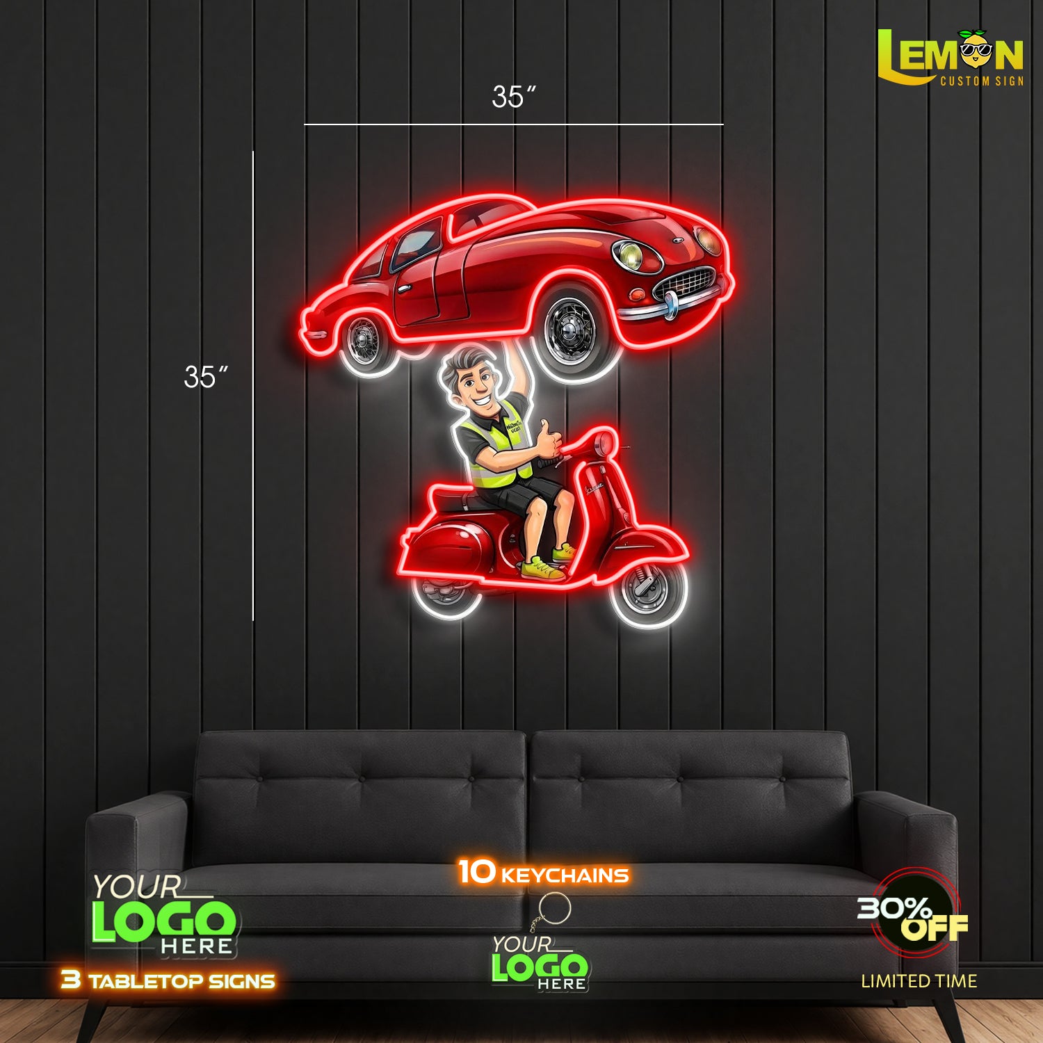 MOTOR AND CAR  | LED NEON SIGN