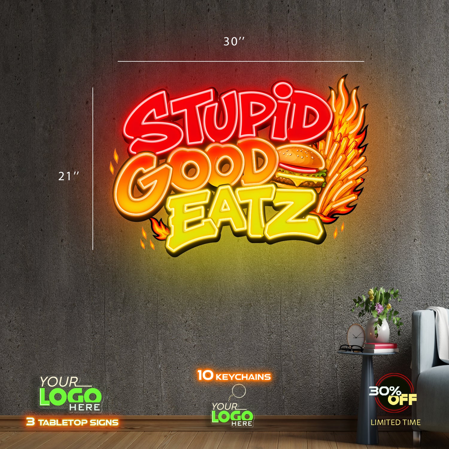 STUPID GOOD EATZ  | LED NEON SIGN