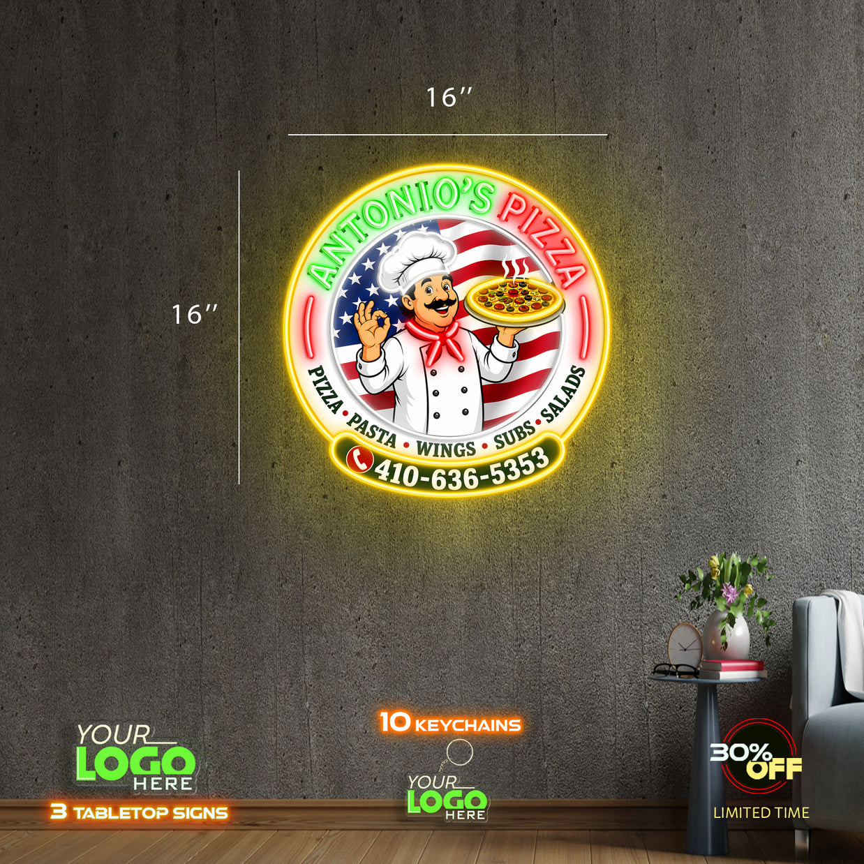 ANTONIO'S PIZZA | LED NEON SIGN 16
