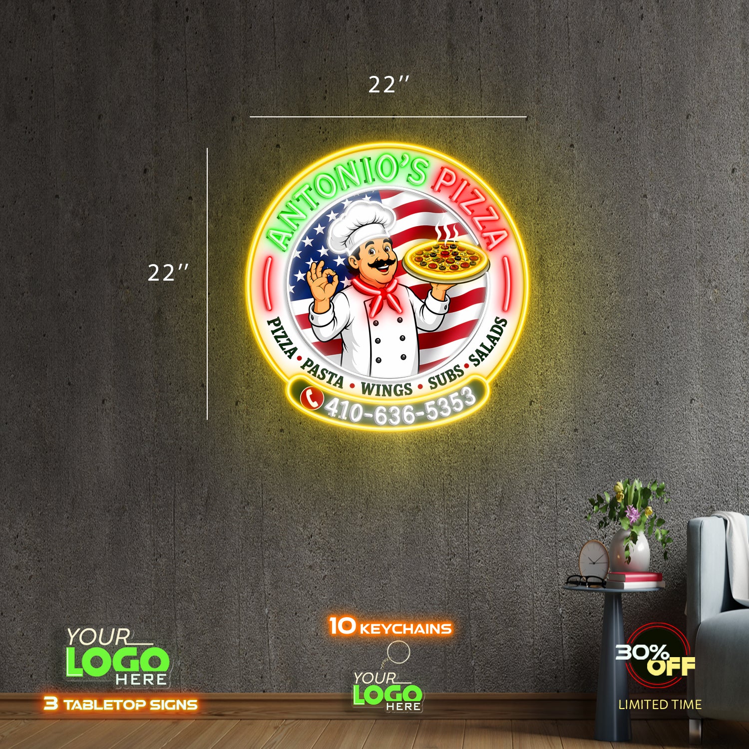 ANTONIO'S PIZZA | LED NEON SIGN 22