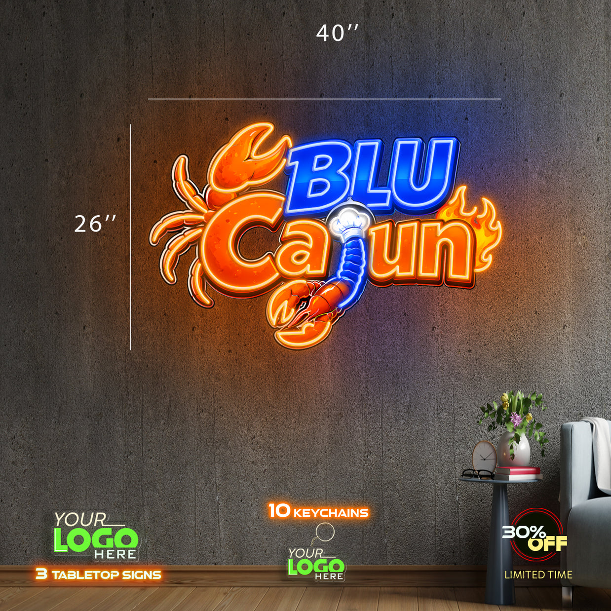 BLU CAJUN | LED NEON SIGN