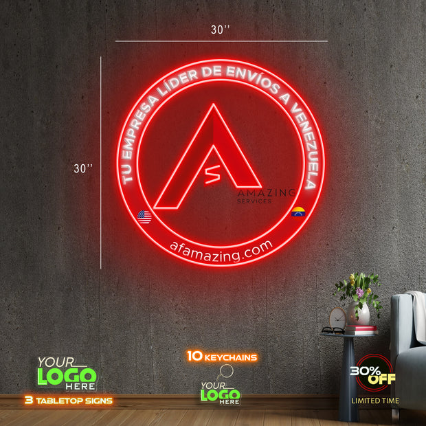 TU EMPRESA LIDER DE ENVIOS A VENEZUELA | LED NEON SIGN (OUTDOOR SIGN)