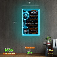 Mimosa Menu And Caffe Latte | LED NEON SIGN ( 2 SIGNS)