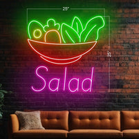 SALAD BAR; SALAD | LED NEON SIGN (2 SIGNS)