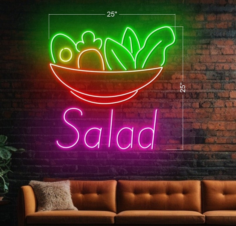 SALAD BAR; SALAD | LED NEON SIGN (2 SIGNS)