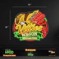 The Vittles Wagon MEXICAN FOOD| LED NEON SIGN