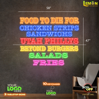 FOOD TO DIE FOR | LED NEON SIGN (2 SIGNS)