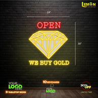 OPEN WE BUY GOLD | LED NEON SIGN (OUTDOOR SIGN)