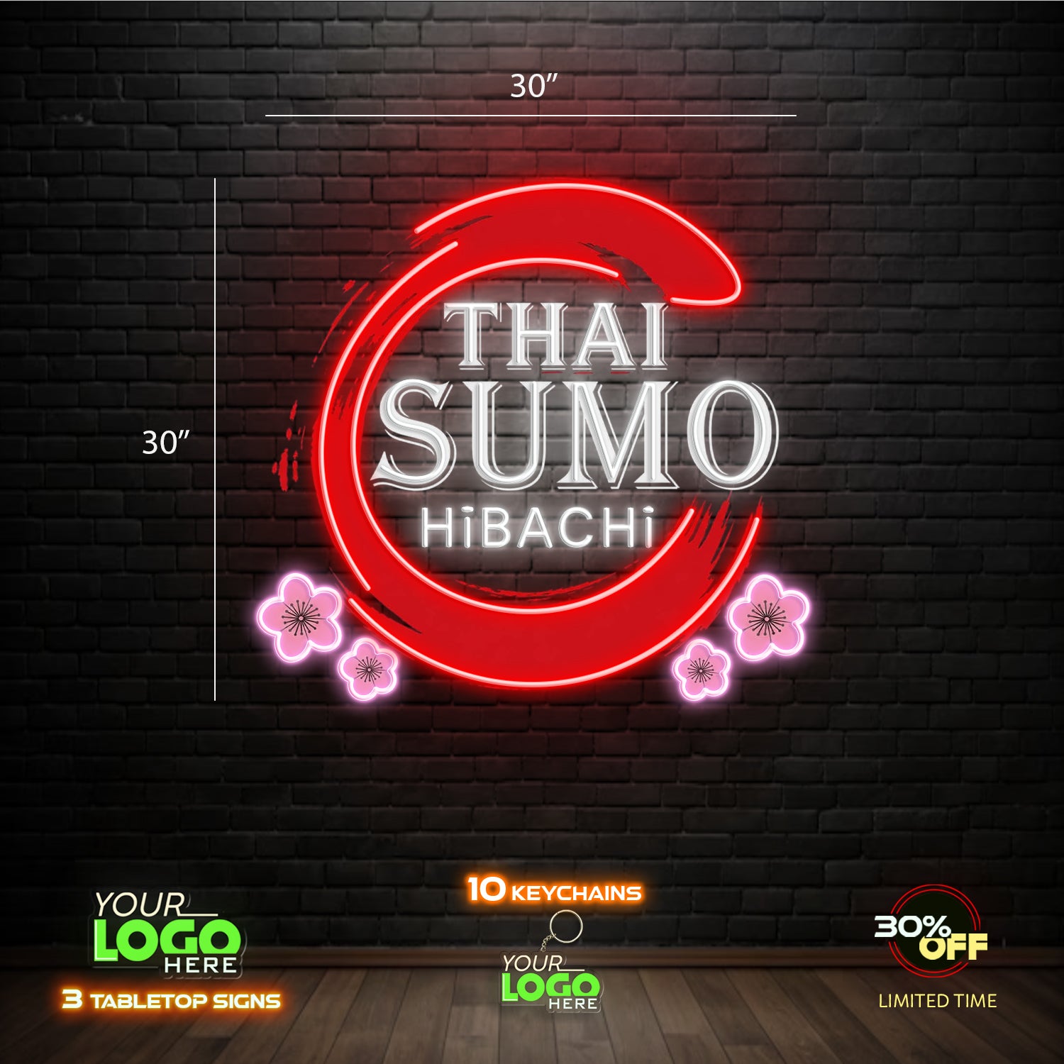 THAI SUMO HIBACHI | LED NEON SIGN