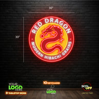 RED DRAGON| LED NEON SIGN (30x30 inches)