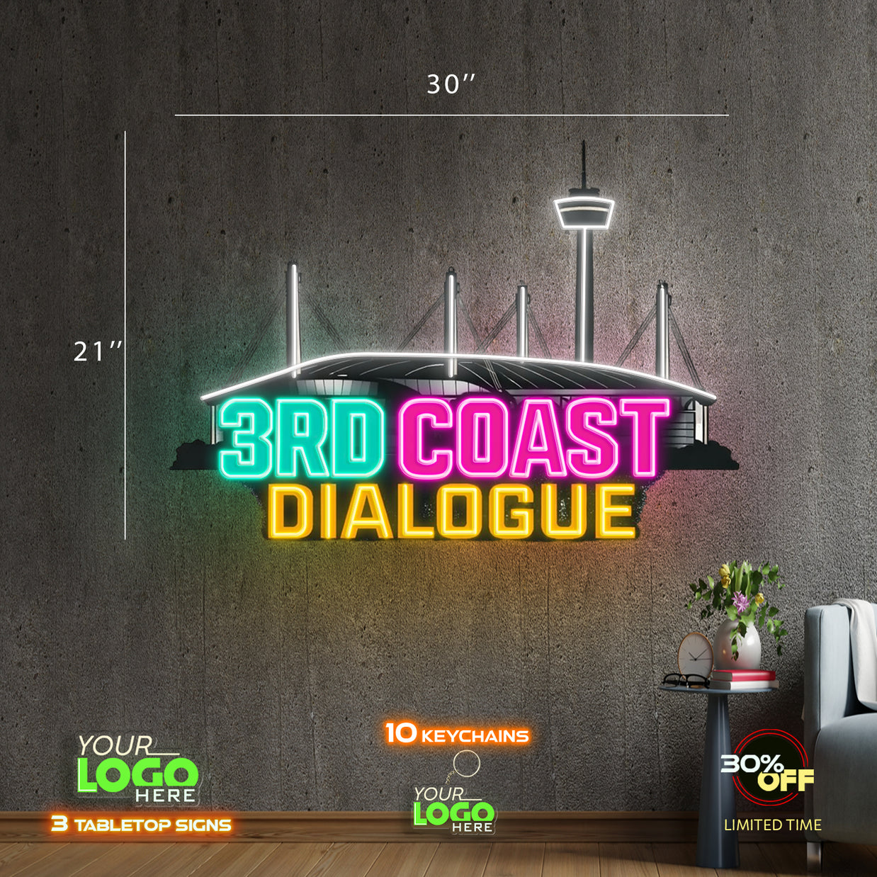 3RD COAST DIALOGUE | LED NEON SIGN