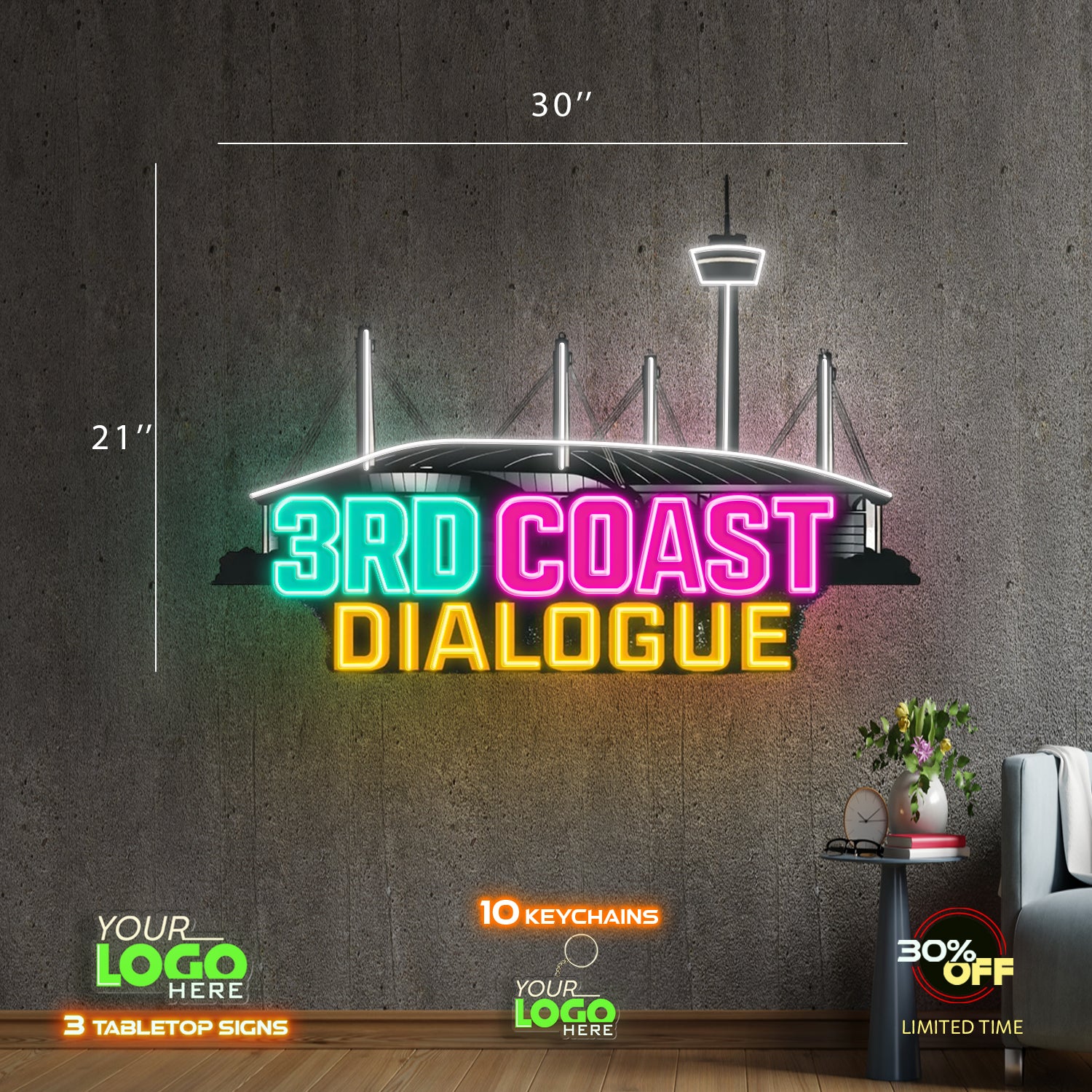 3RD COAST DIALOGUE | LED NEON SIGN