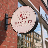 HANNAH'S UNIQUE NAILS | DOUBLE-SIDED SIGN