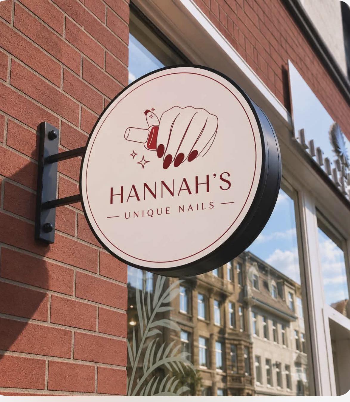 HANNAH'S UNIQUE NAILS | DOUBLE-SIDED SIGN