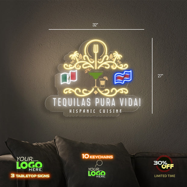 TEQUILAS PURA VIDA | LED NEON SIGN