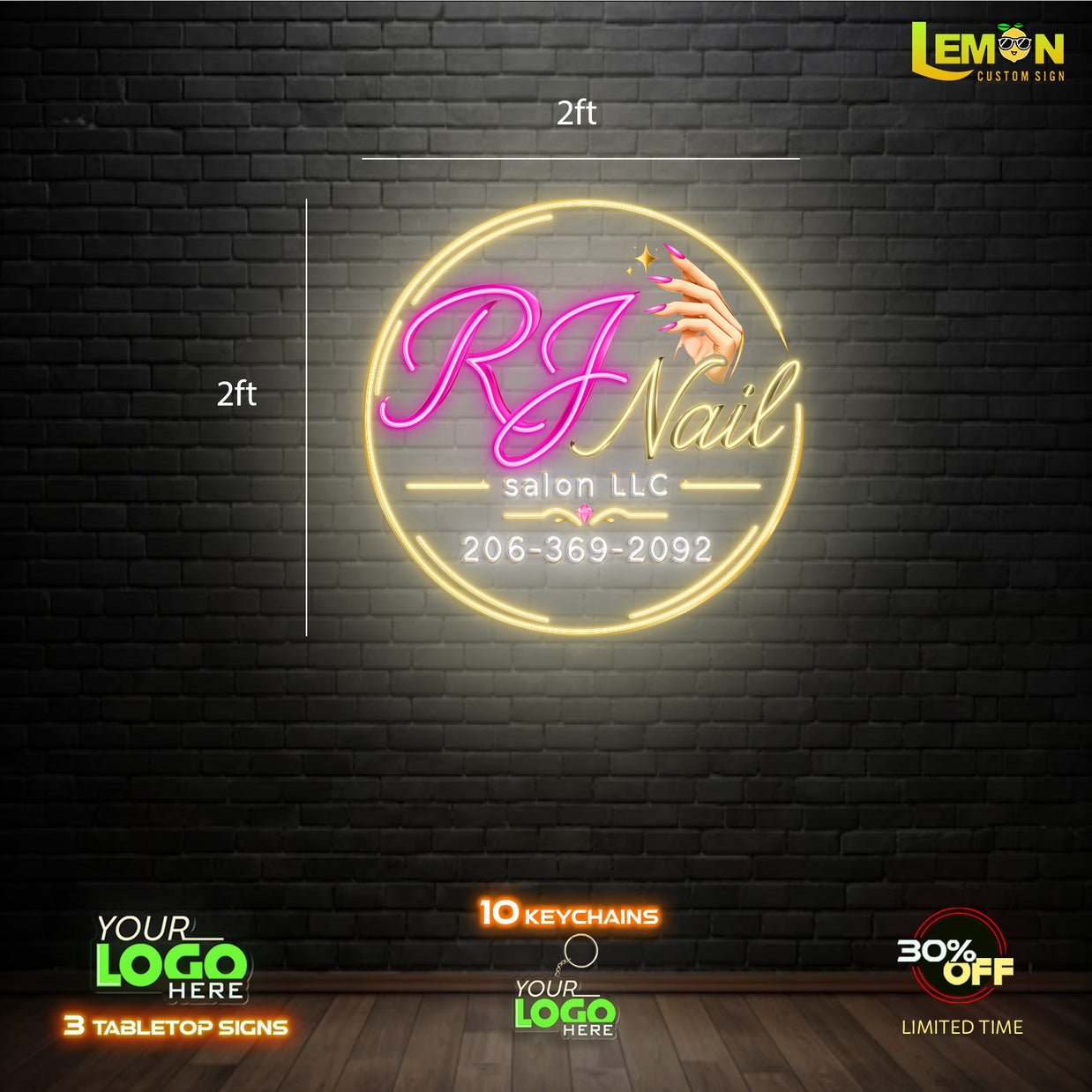 RJNail Salon LLC | LED NEON SIGN
