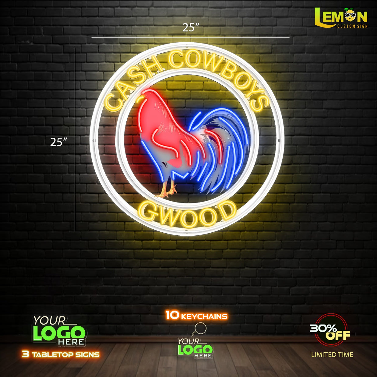 CASH COWBOYS | LED NEON SIGN (2 SIGNS)