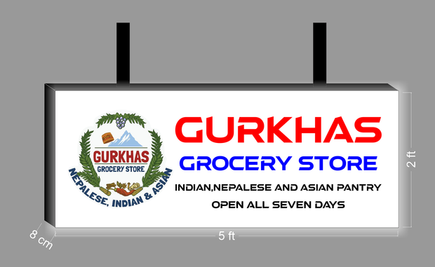 GURKHAS GROCERY STORE | ILLUMINATED BLADE SIGN