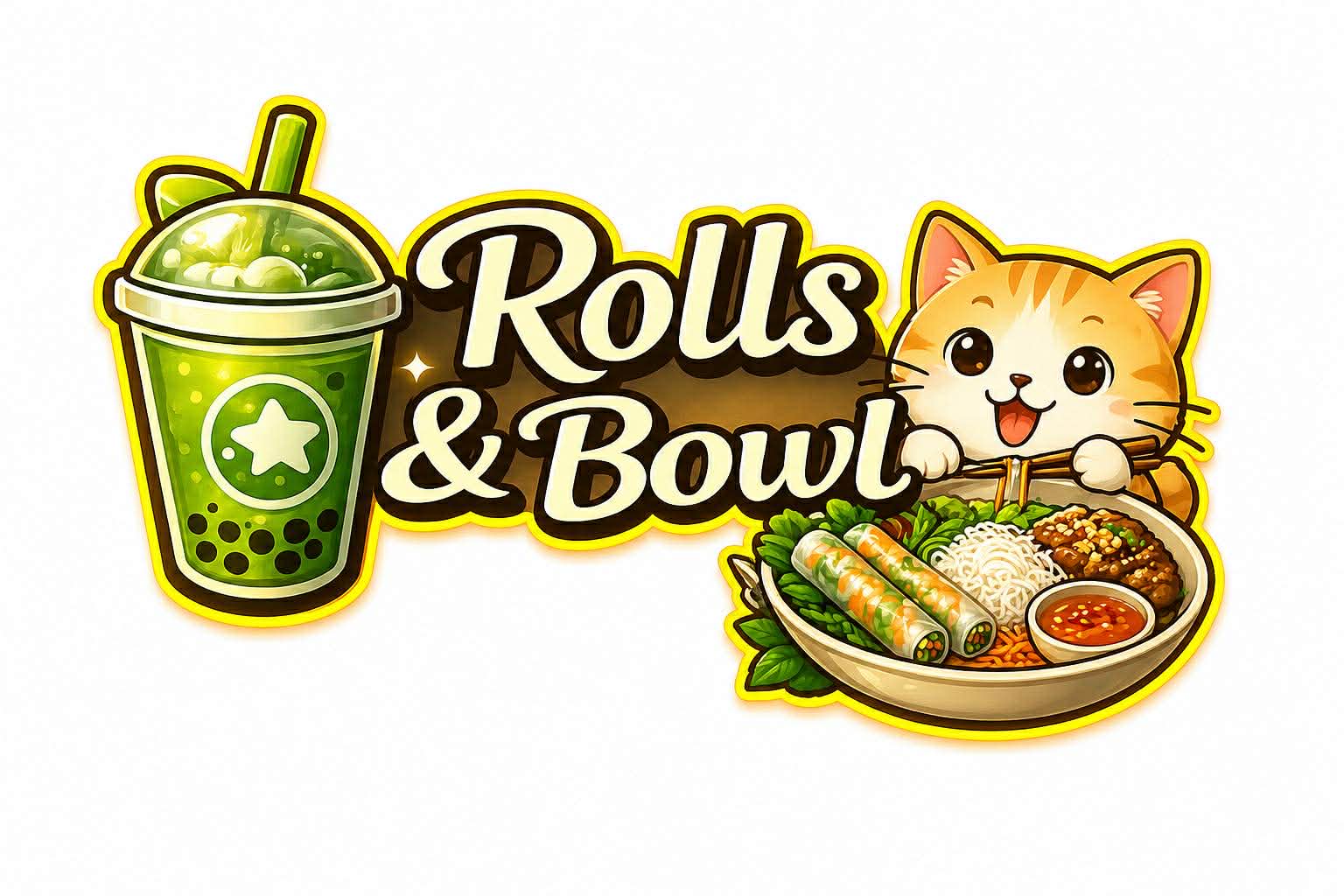 Rolls & Bowl | LED NEON SIGN & 100 Keychains