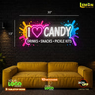 I CANDY | LED NEON SIGN (100 key chains)