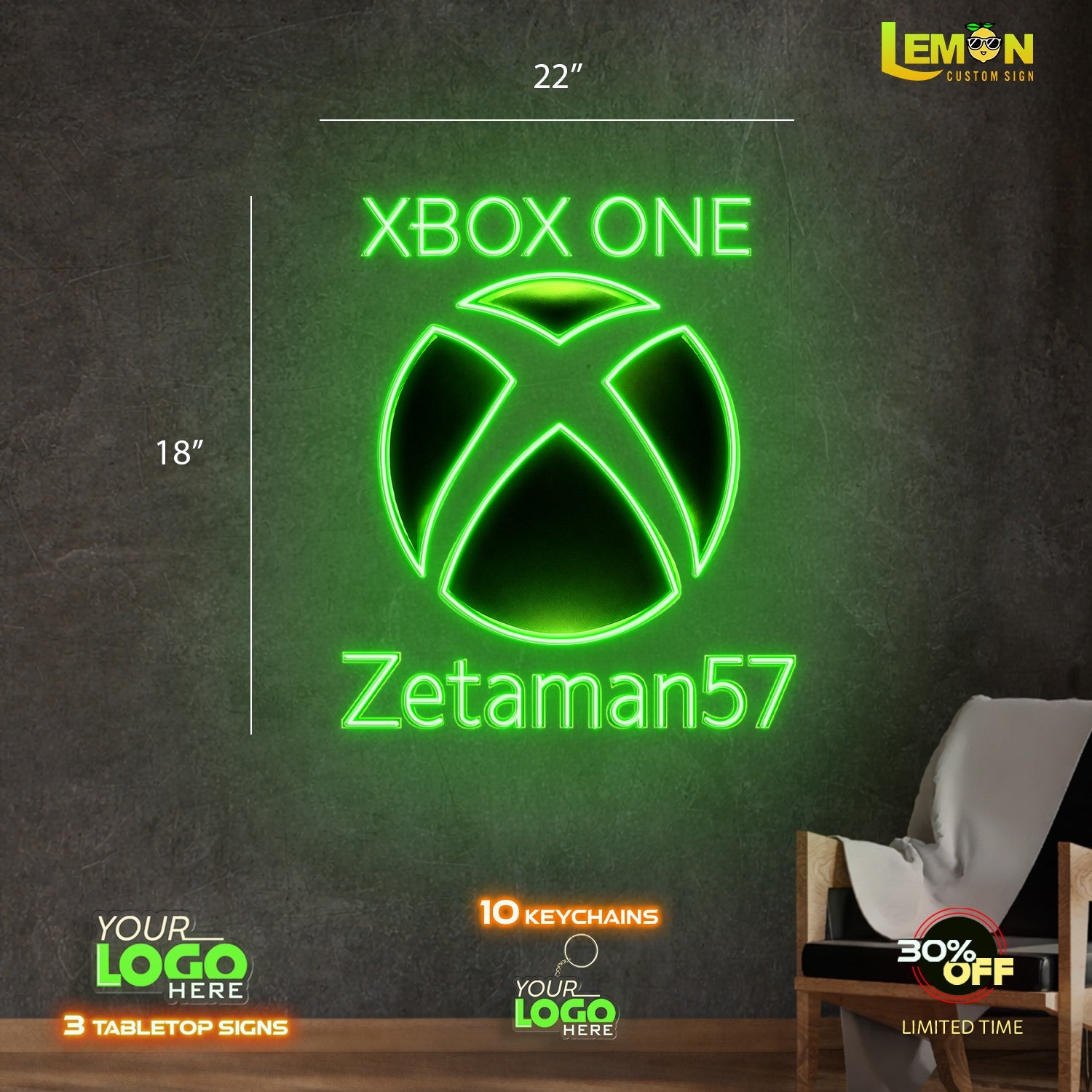XBOX ONE Zetaman57 | LED NEON SIGN