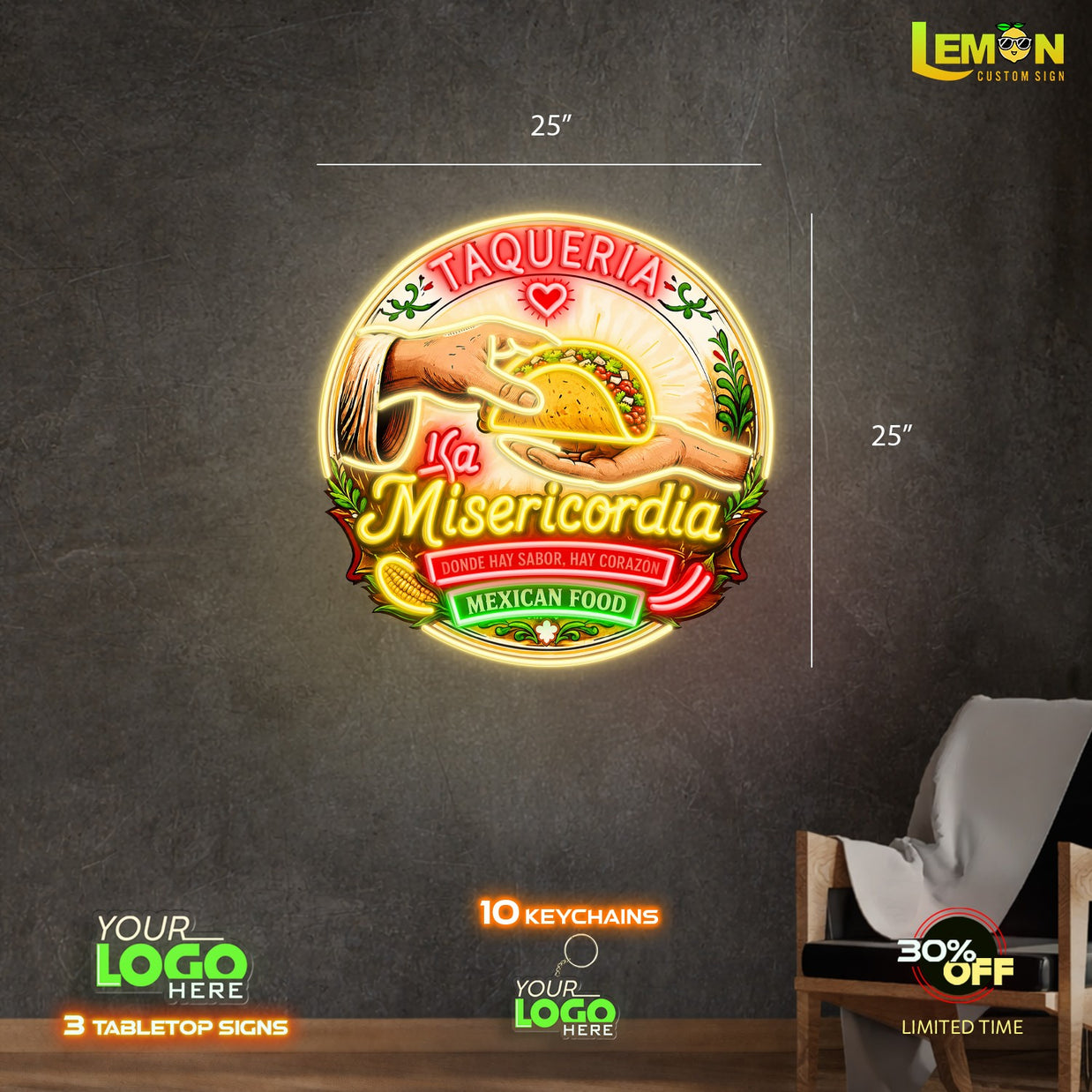 TAQUERIA LA MISERICORDIA| LED NEON SIGN