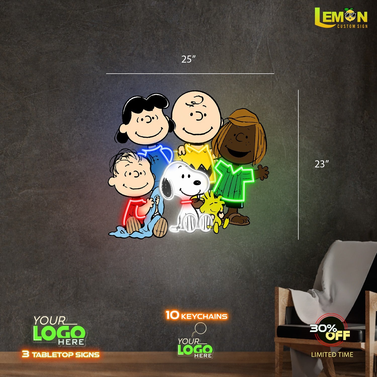 Snoopy and Peanut | LED NEON SIGN