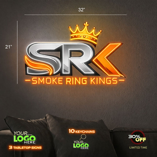 Smoke Ring Kings | LED NEON SIGN ( Waterproof Sign)