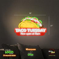 Taco tuesday, Seafood  | LED NEON SIGN (2 SIGNS)