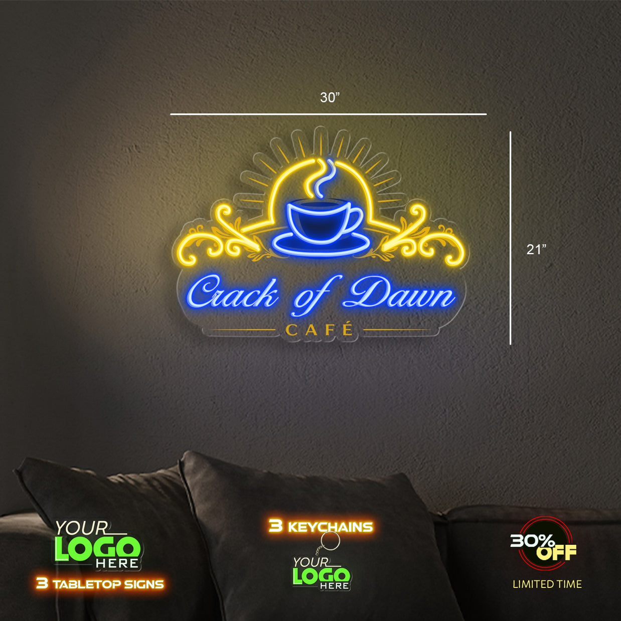 Crack of Dawn Cafe | LED SIGN
