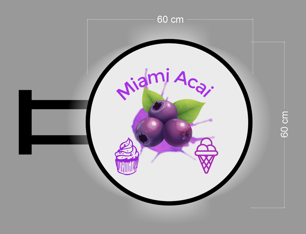 MIAMI ACAI | ILLUMINATED BLADE  SIGN