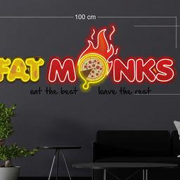 FAT MONKS | ILLUMINATED BLADE SIGN, LED NEON SIGN (2 SIGNS)