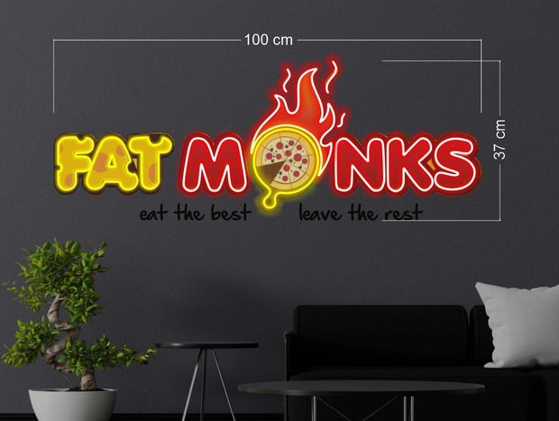 FAT MONKS | ILLUMINATED BLADE SIGN, LED NEON SIGN (2 SIGNS)