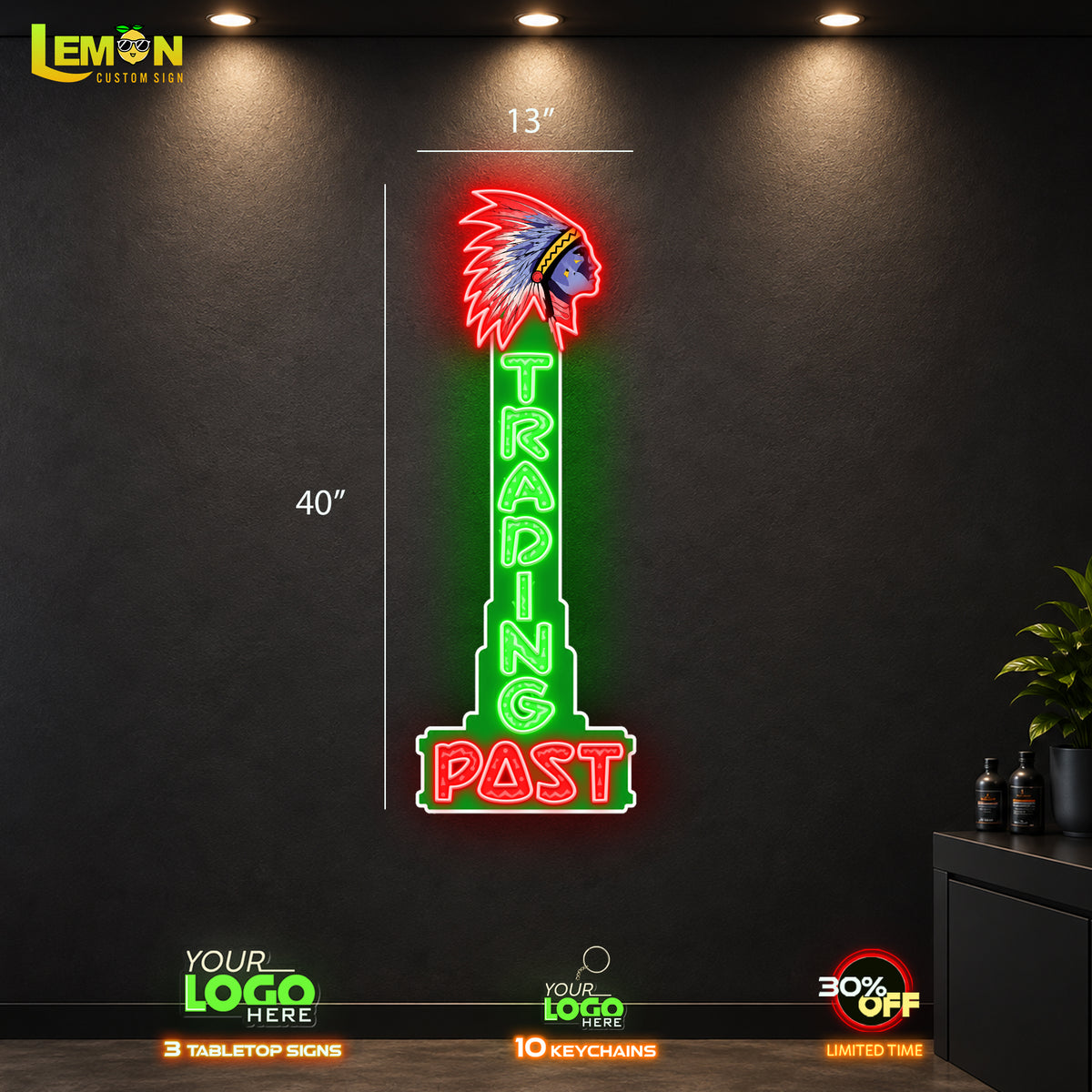 TRADING POST & VILAS THEATRE | LED NEON SIGN (2 SIGNS)