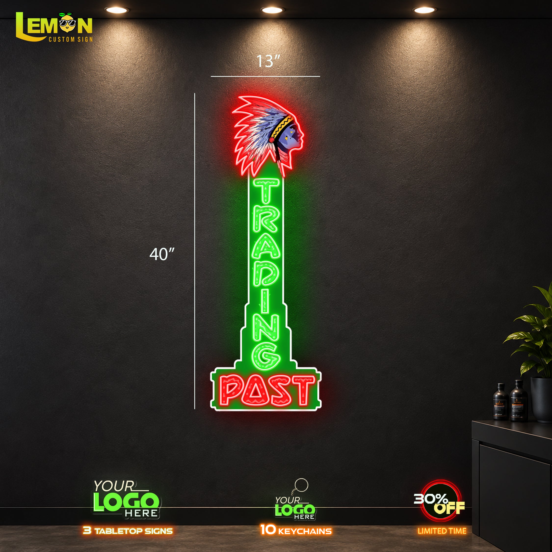 TRADING POST & VILAS THEATRE | LED NEON SIGN (2 SIGNS)