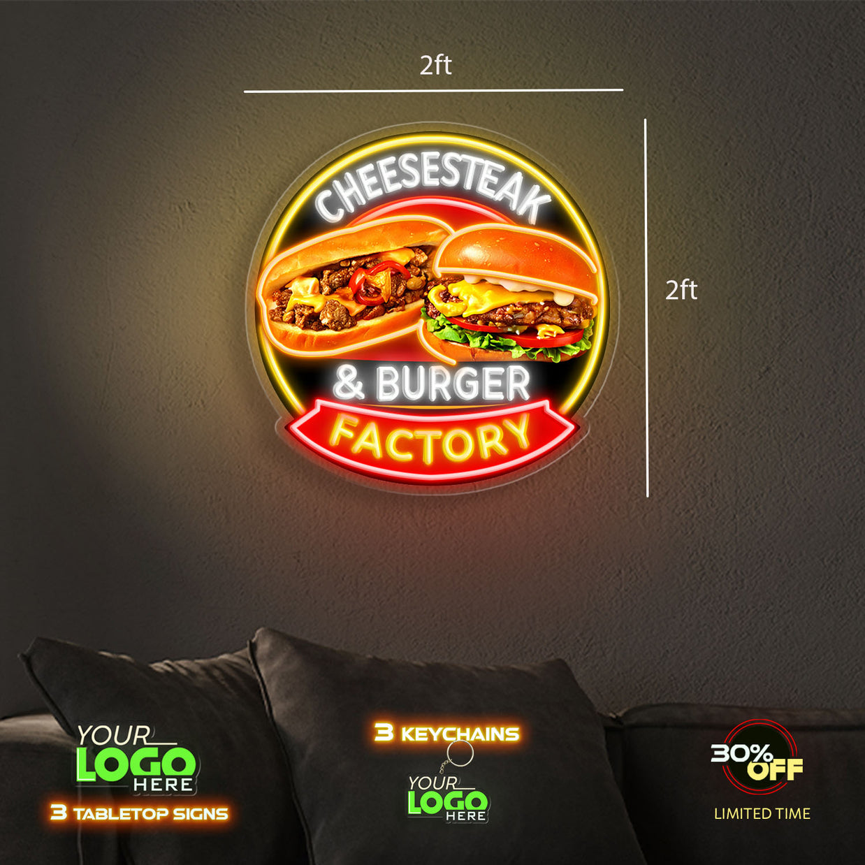 Cheesesteak & Burger Factory | 10 2ft - SIGNS