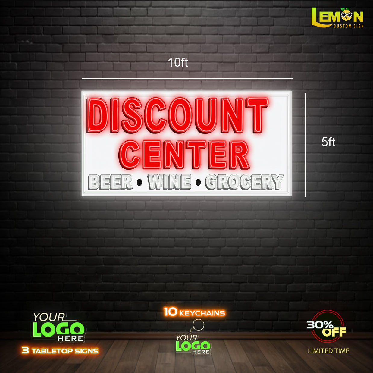 Discount Center And Discount Liquor SIGNS | LED NEON SIGN ( 2 SIGNS)
