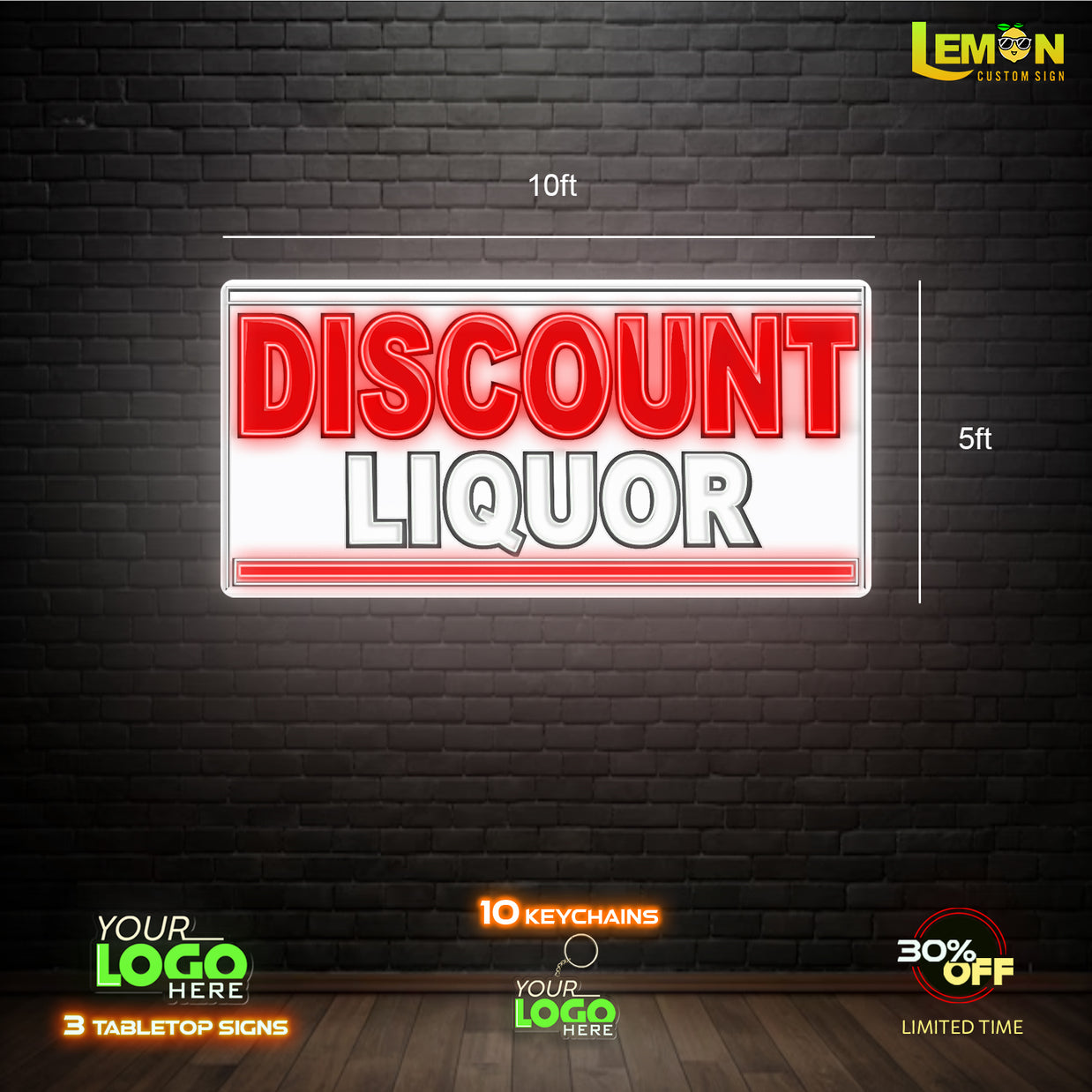 Discount Center And Discount Liquor SIGNS | LED NEON SIGN ( 2 SIGNS)