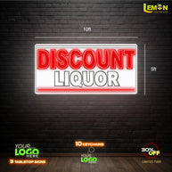 Discount Center And Discount Liquor SIGNS | LED NEON SIGN ( 2 SIGNS)