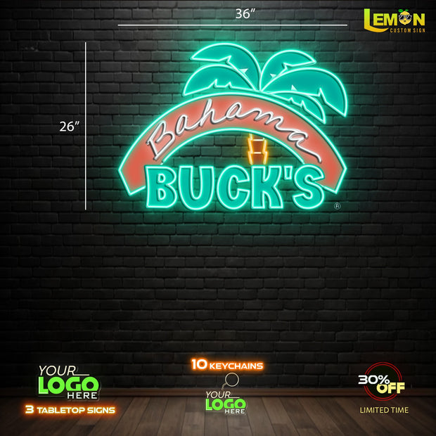 BAHAMA BUCK'S| LED NEON SIGN