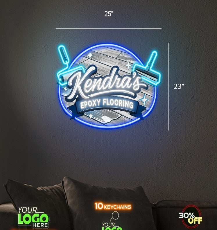 Kendra’s  Epoxy Flooring Sign And Kendra’s Remediation Sign And Big Daddy’s Boom Boom Room Sign| LED NEON SIGN ( 3 SIGNS)