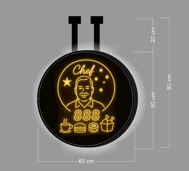 CHEF 888 | ILLUMINATED BLADE SIGN