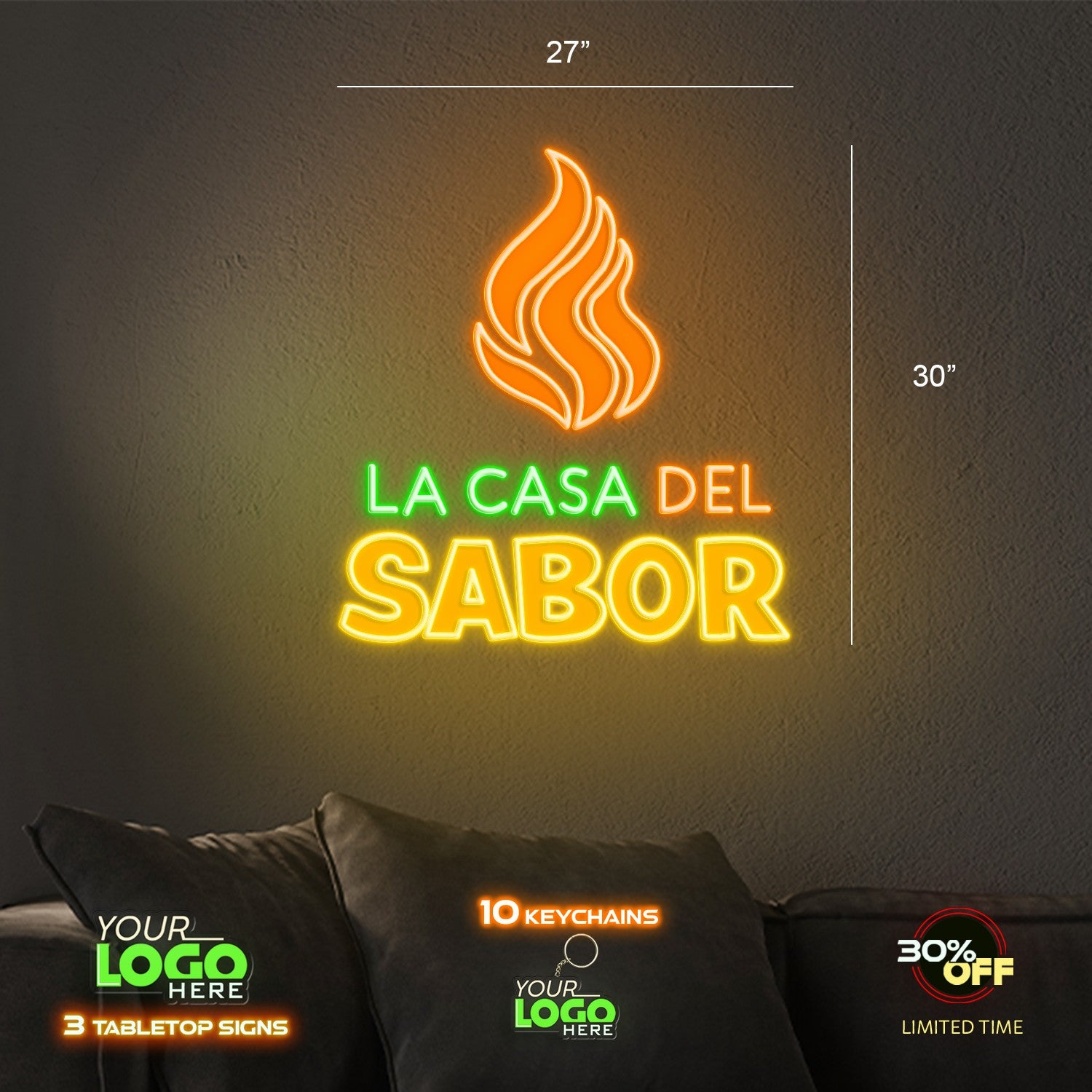 LA CASA DEL SABOR | LED NEON SIGN